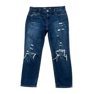Old Navy Women's Petite Distressed Mid-Rise Boyfriend‎ Jeans Size 4 Petite